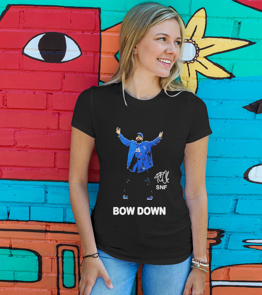 Los Angeles Dodgers Bow Down Ice Cube SNF T-Shirt