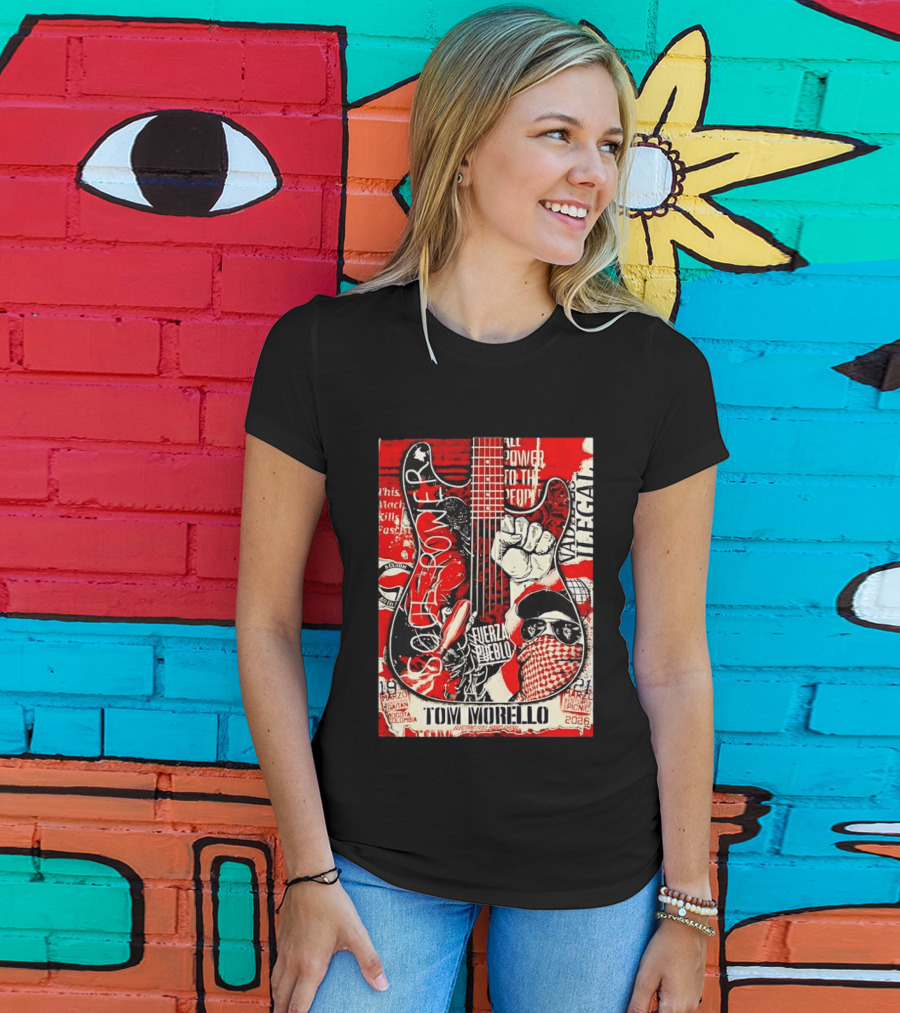 Tom Morello Soul Power Bogota Colombia March 19 21 2026 Fuerza Del Pueblo T-Shirt