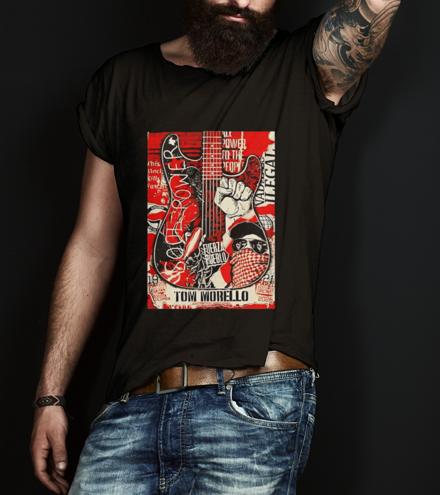 Tom Morello Soul Power Bogota Colombia March 19 21 2026 Fuerza Del Pueblo T-Shirt