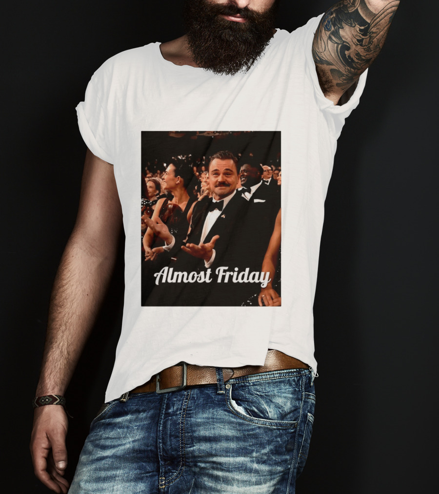Almost Friday Leo Mustache Tuxedo Event T-Shirt