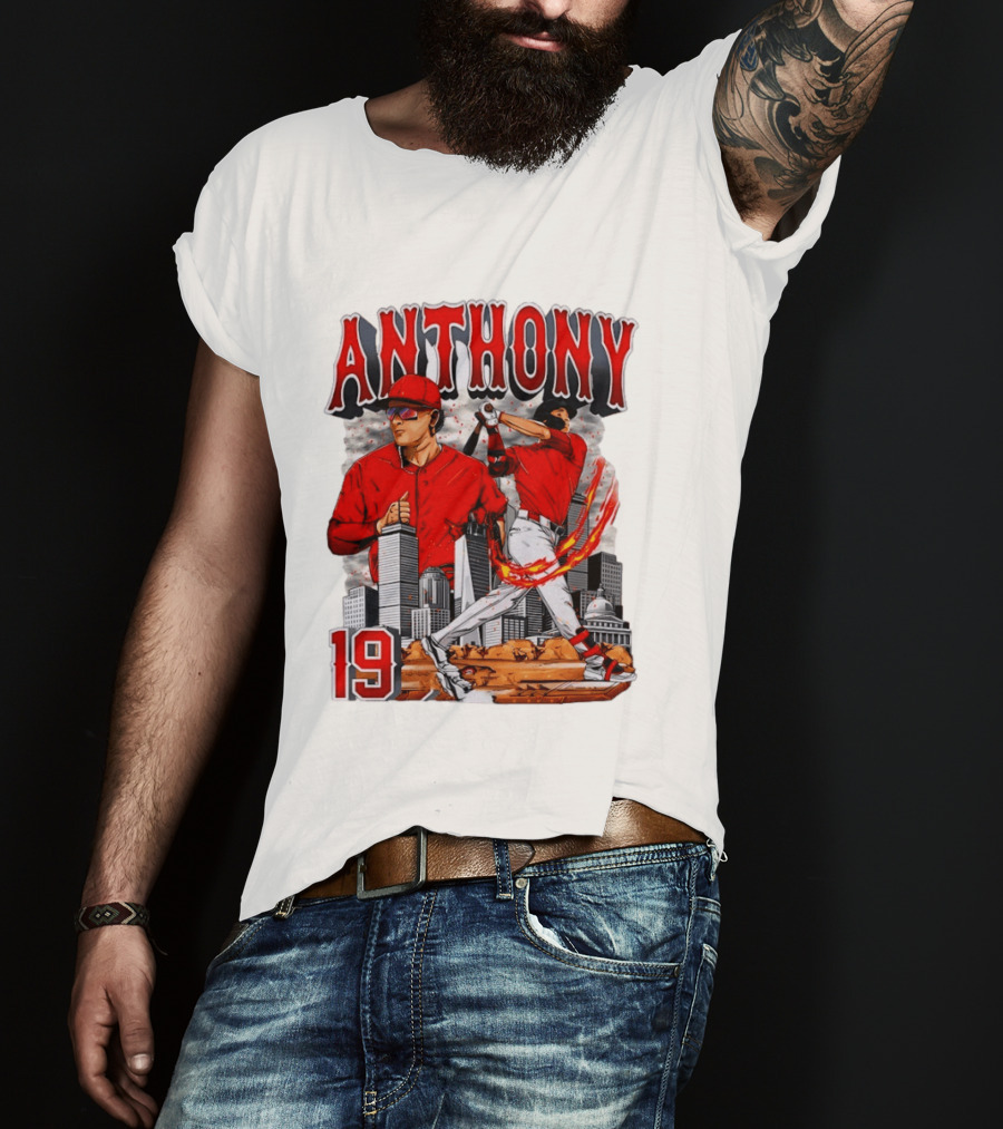 Anthony 19 Boston Red Sox 2026 City Skyline Baseball T-Shirt