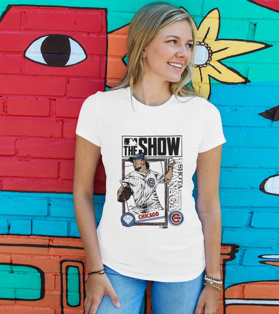 MLB The Show Shota Imanaga 18 Chicago Cubs Caricature T-Shirt