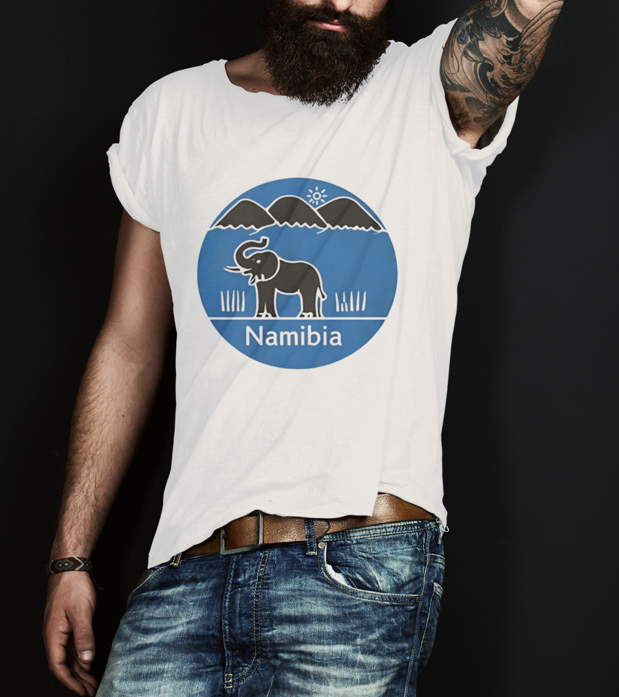Ugo Marchal Namibia Elephant Mountains Sun T-Shirt