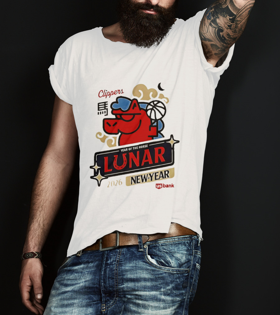 Clippers Lunar New Year 2026 Year Of The Horse NBA T-Shirt