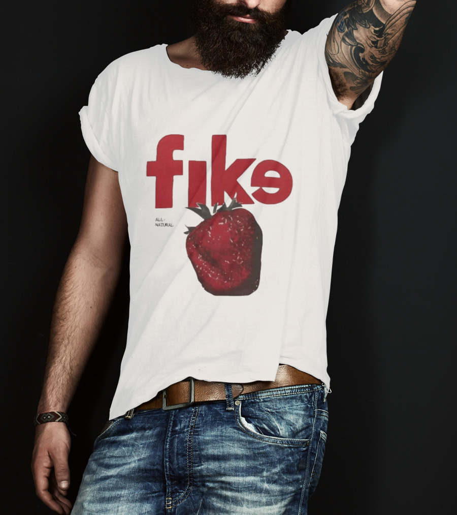 Fike All Natural Strawberry Red Bold Fresh Fruit T-Shirt