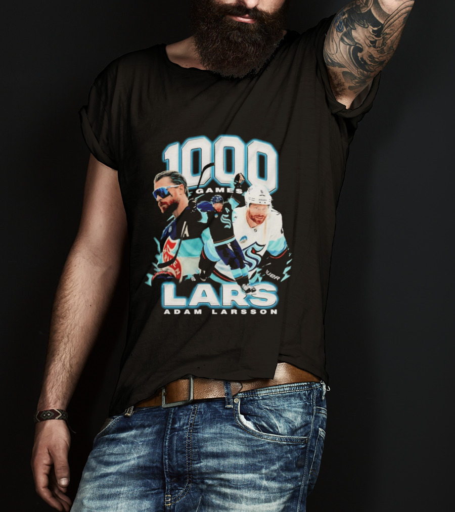 Adam Larsson 1000 Games Lars Hockey Milestone T-Shirt