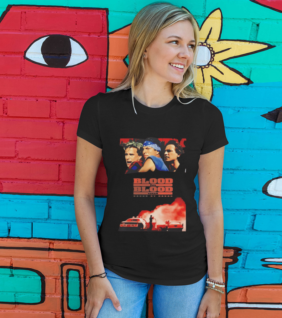 Blood In Blood Out Movie Latino Bound By Honor Dramatic Trio And Intense Action Scene T-Shirt