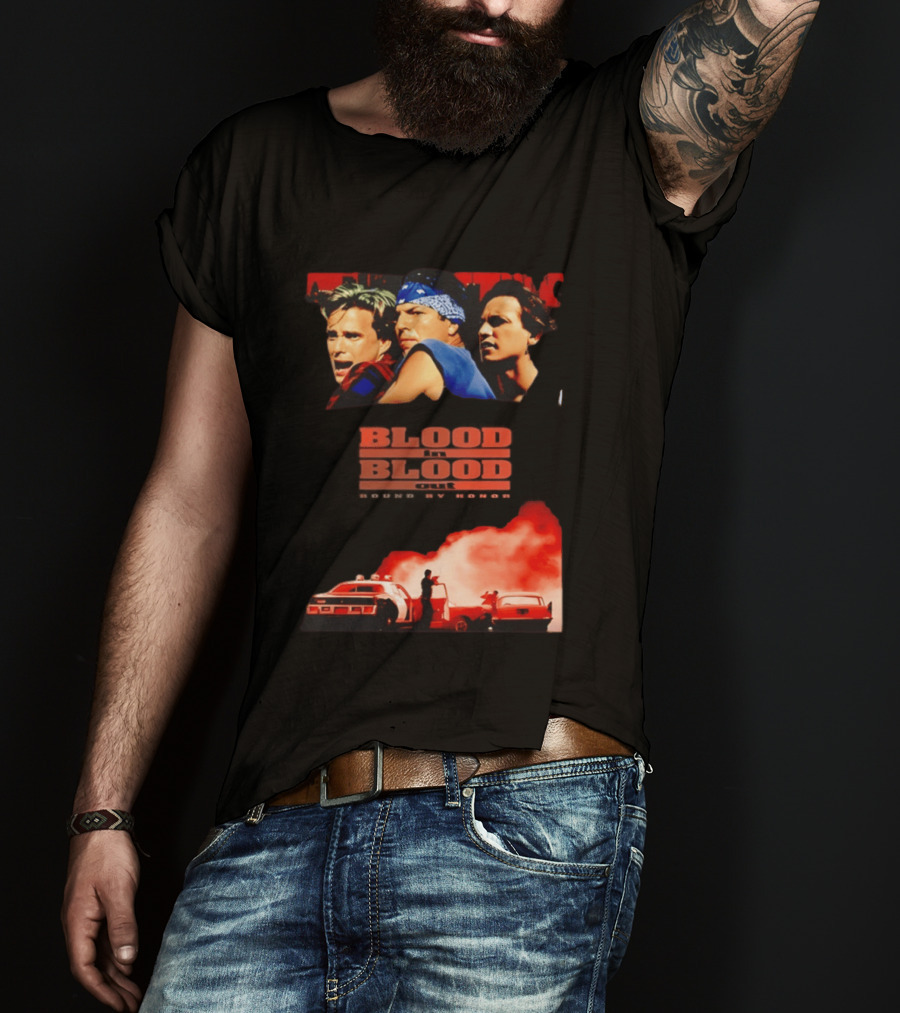 Blood In Blood Out Movie Latino Bound By Honor Dramatic Trio And Intense Action Scene T-Shirt