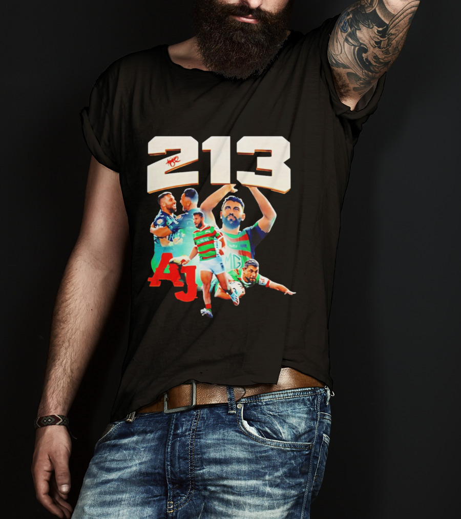 South Sydney Rabbitohs Alex Johnston 213 Record Breaker AJ Rugby T-Shirt