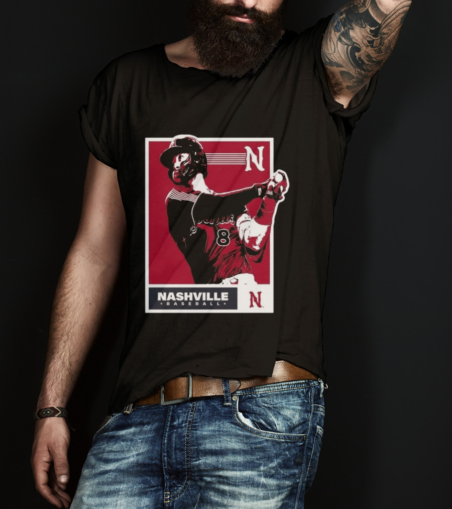Nashville Baseball 2026 Sounds Tour Yankees Player Number 8 T-Shirt