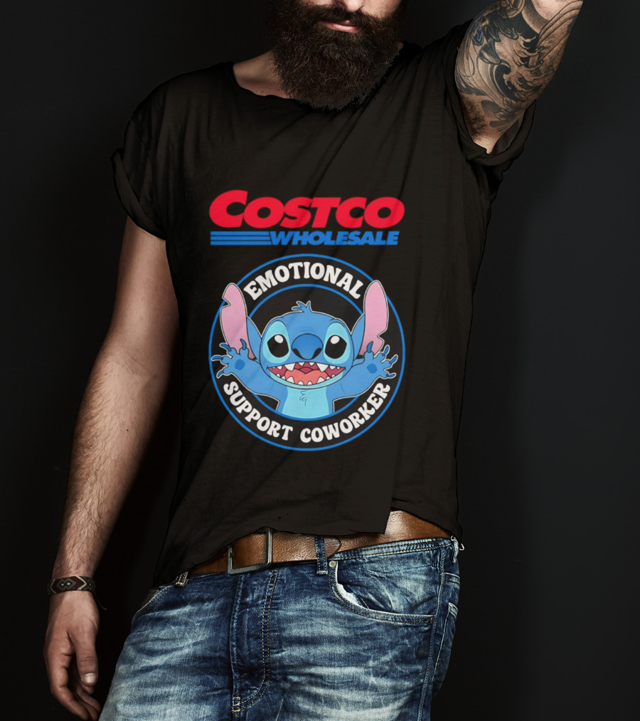 Costco Wholesale Emotional Support Coworker Stitch T-Shirt