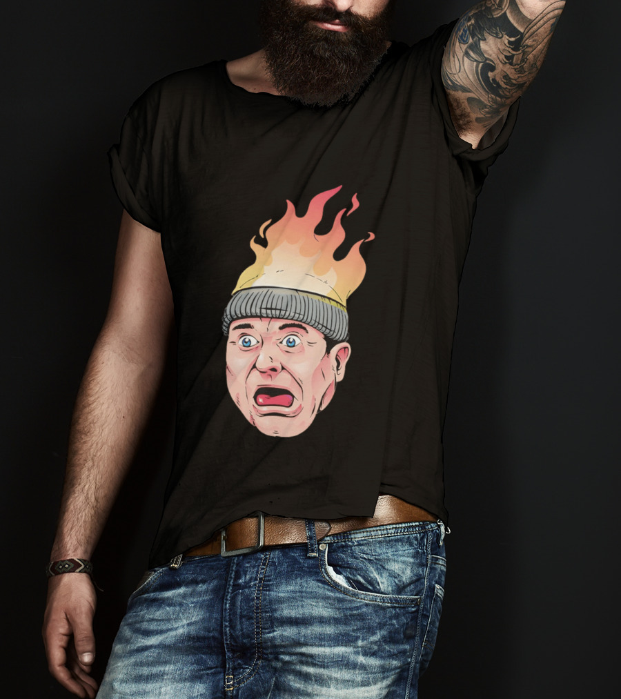 Home Alone Harry Head On Fire Meme T-Shirt