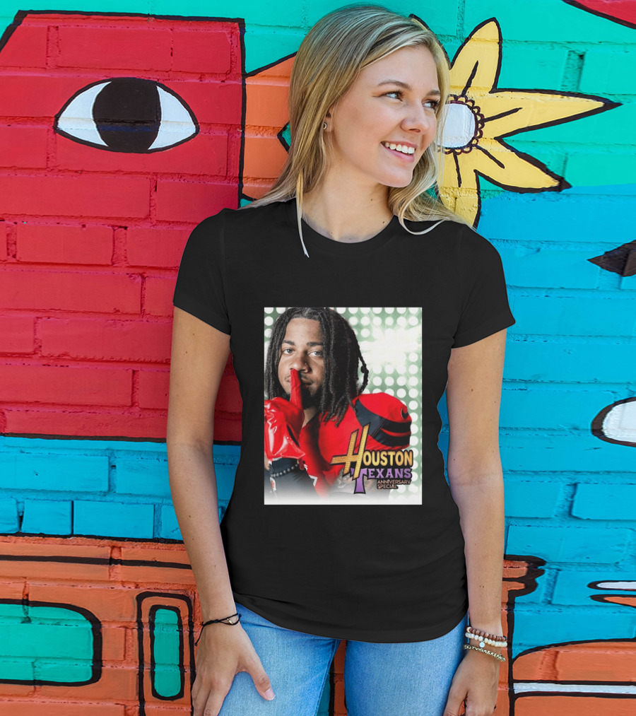 Houston Texans Anniversary Specials Stefon Diggs Hannah Montana 20th Celebration T-Shirt