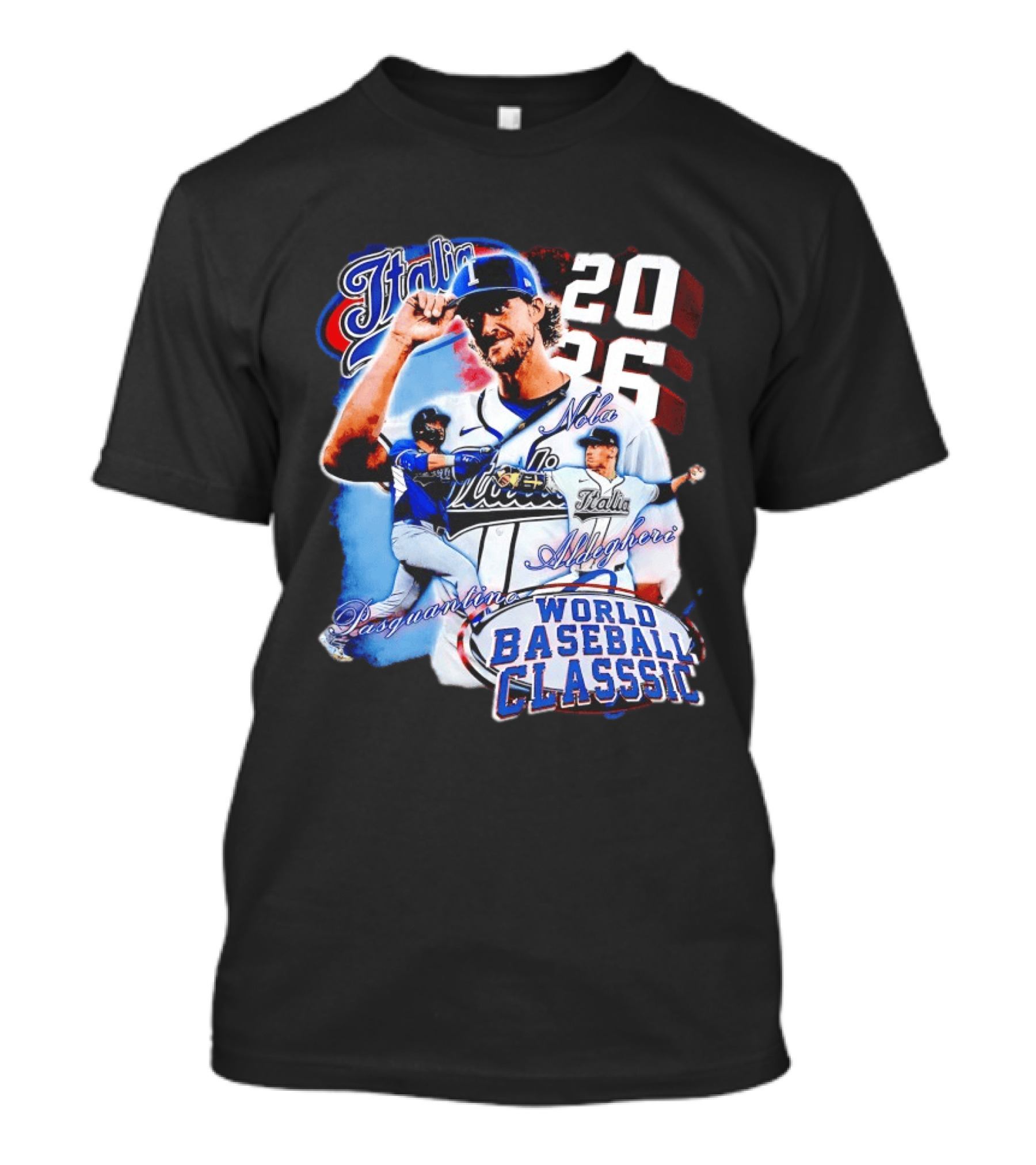 Italia 2026 World Baseball Classic Pasquantino Nola Aldegheri WBC T-Shirt