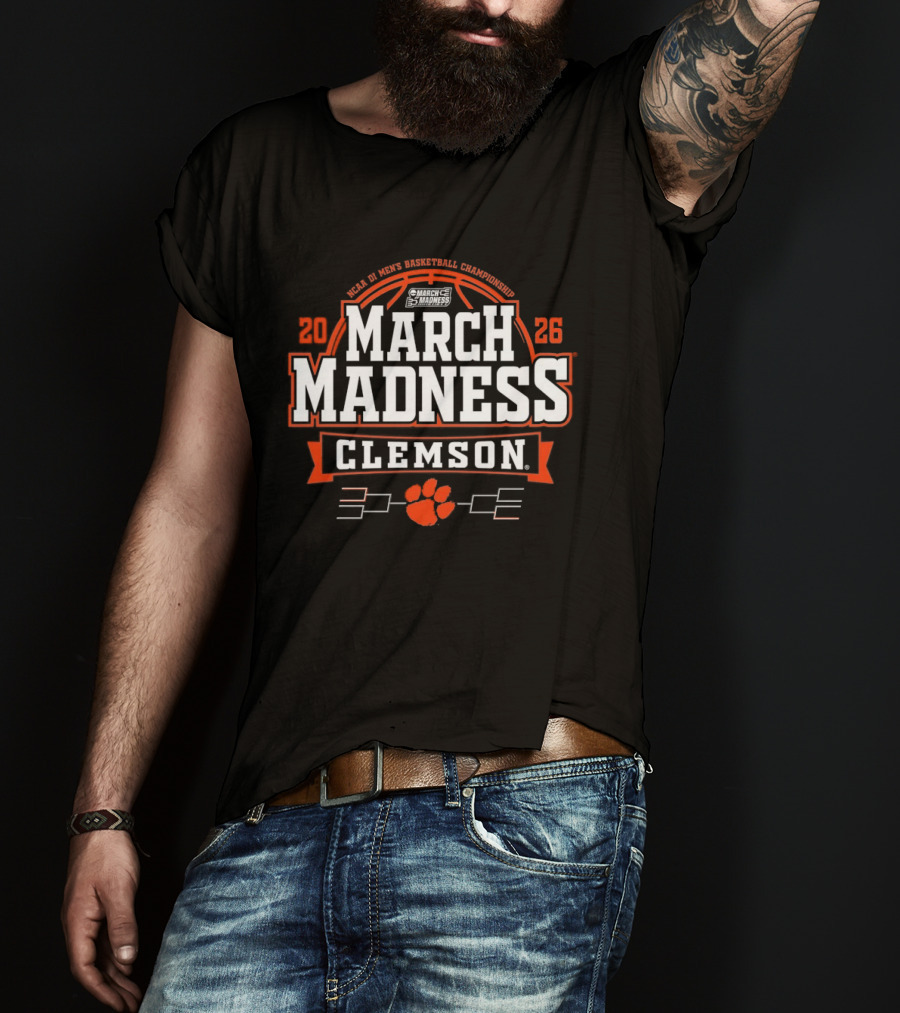 Clemson Tigers 2026 NCAA Men's Basketball March Madness Championship T-Shirt