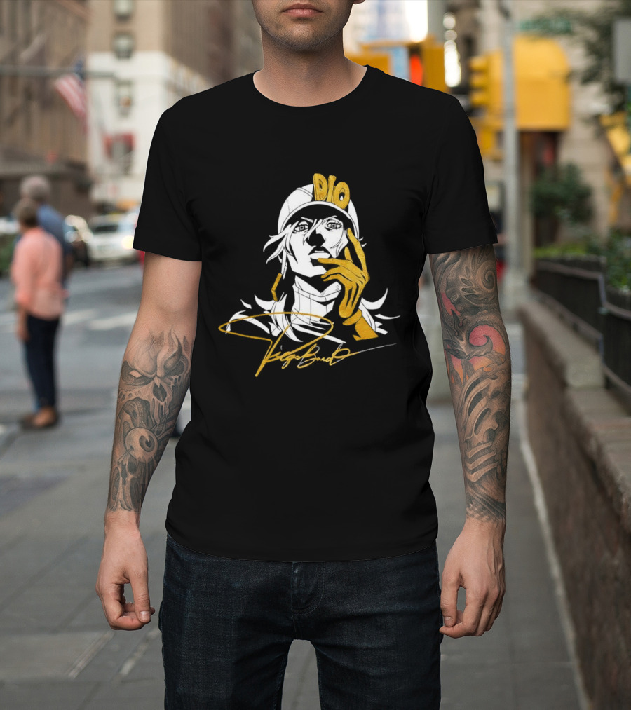 Dio JoJo's Bizarre Adventure Steel Ball Run Golden Signature T-Shirt