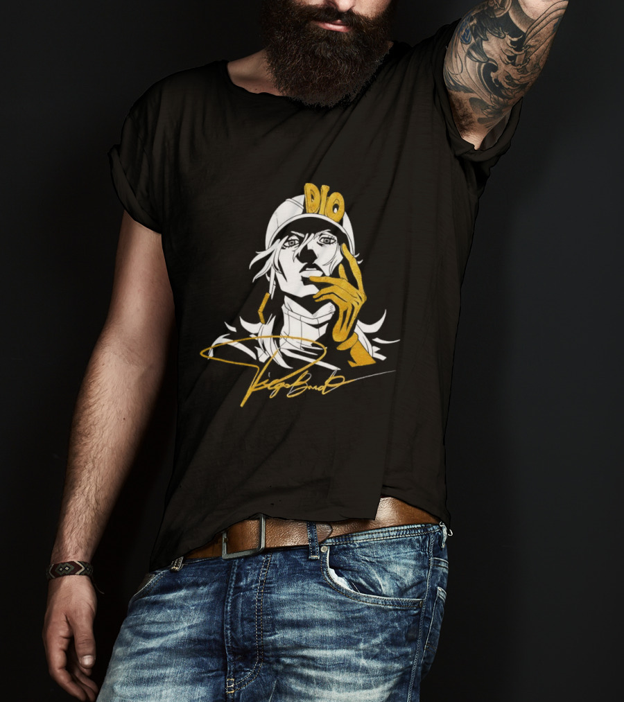 Dio JoJo's Bizarre Adventure Steel Ball Run Golden Signature T-Shirt