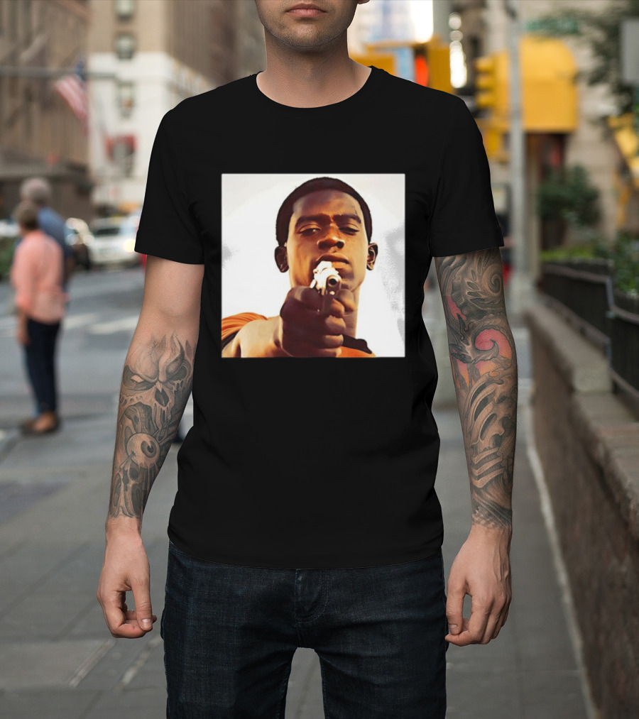 Snowfall TV Series 2017 Damson Idris Character With Gun T-Shirt