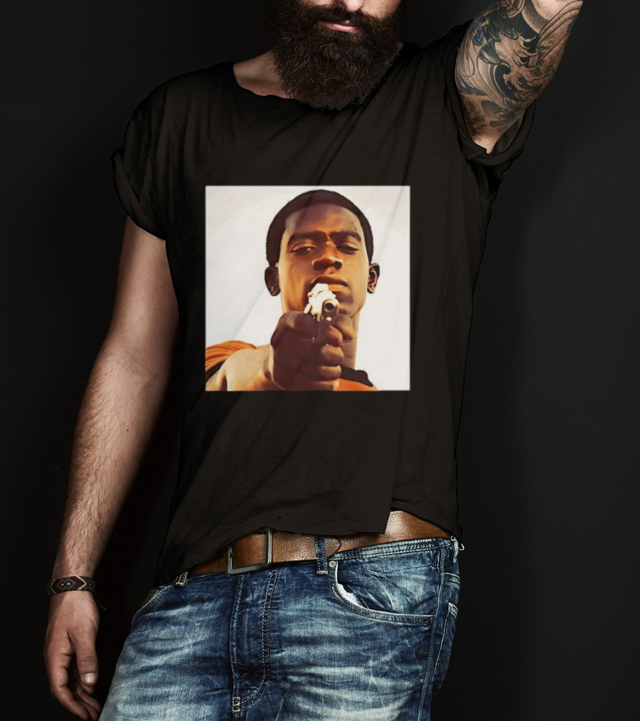 Snowfall TV Series 2017 Damson Idris Character With Gun T-Shirt