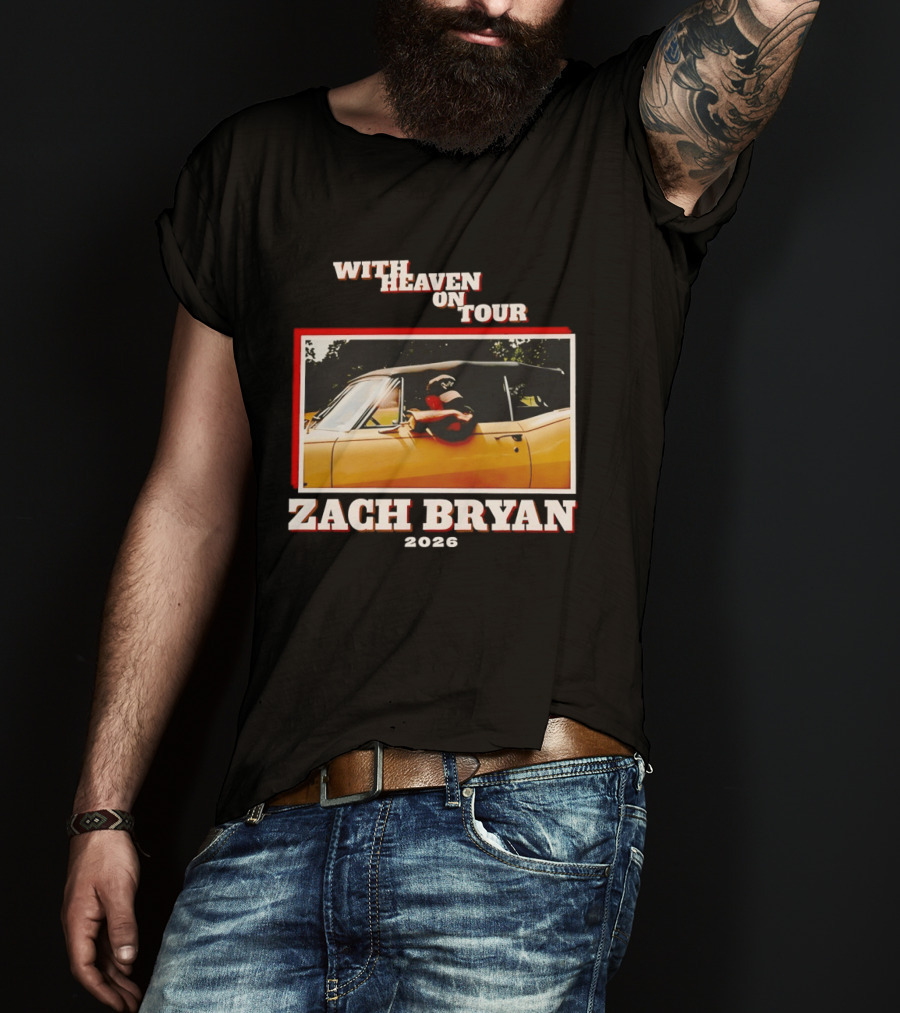 Zach Bryan 2024 Oklahoma Country Music With Heaven On Tour T-Shirt