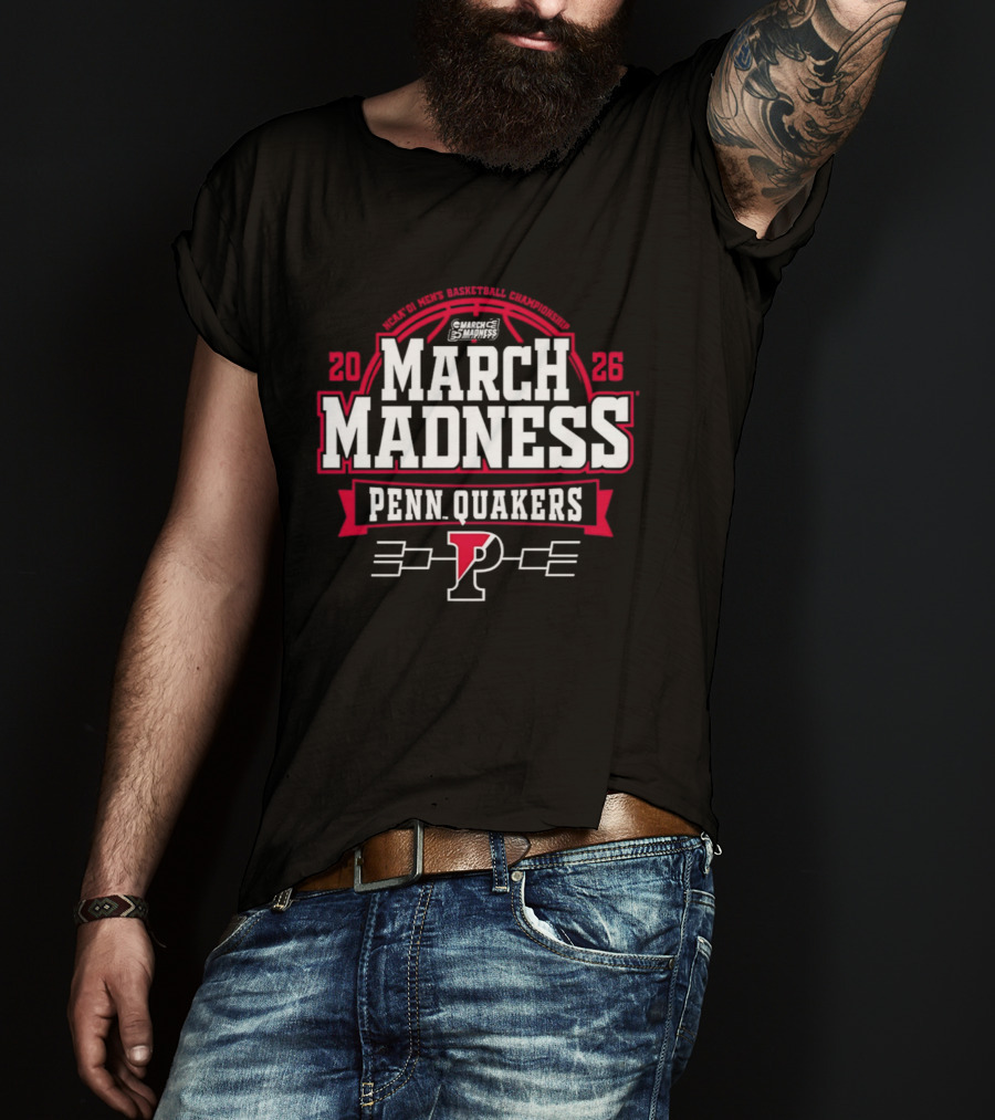 Penn Quakers 2026 NCAA Basketball March Madness T-Shirt