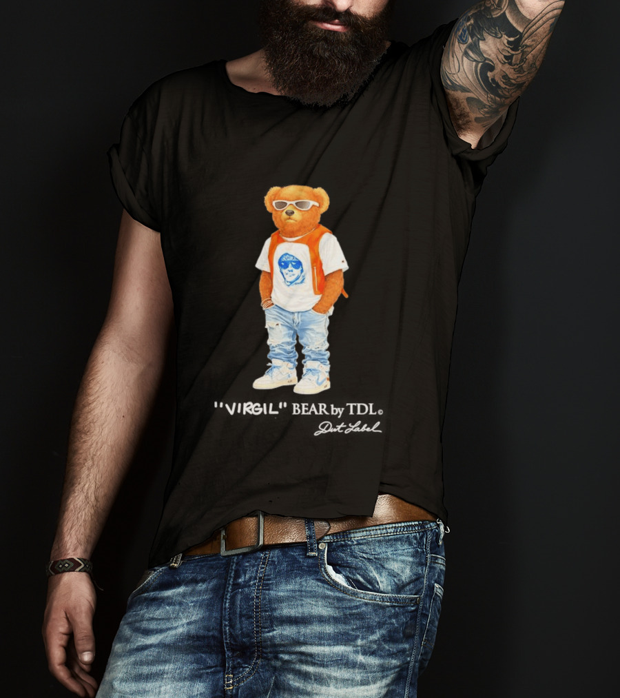 Virgil Abloh X Polo Bear Collaboration With Sunglasses And Stylish Outfit T-Shirt
