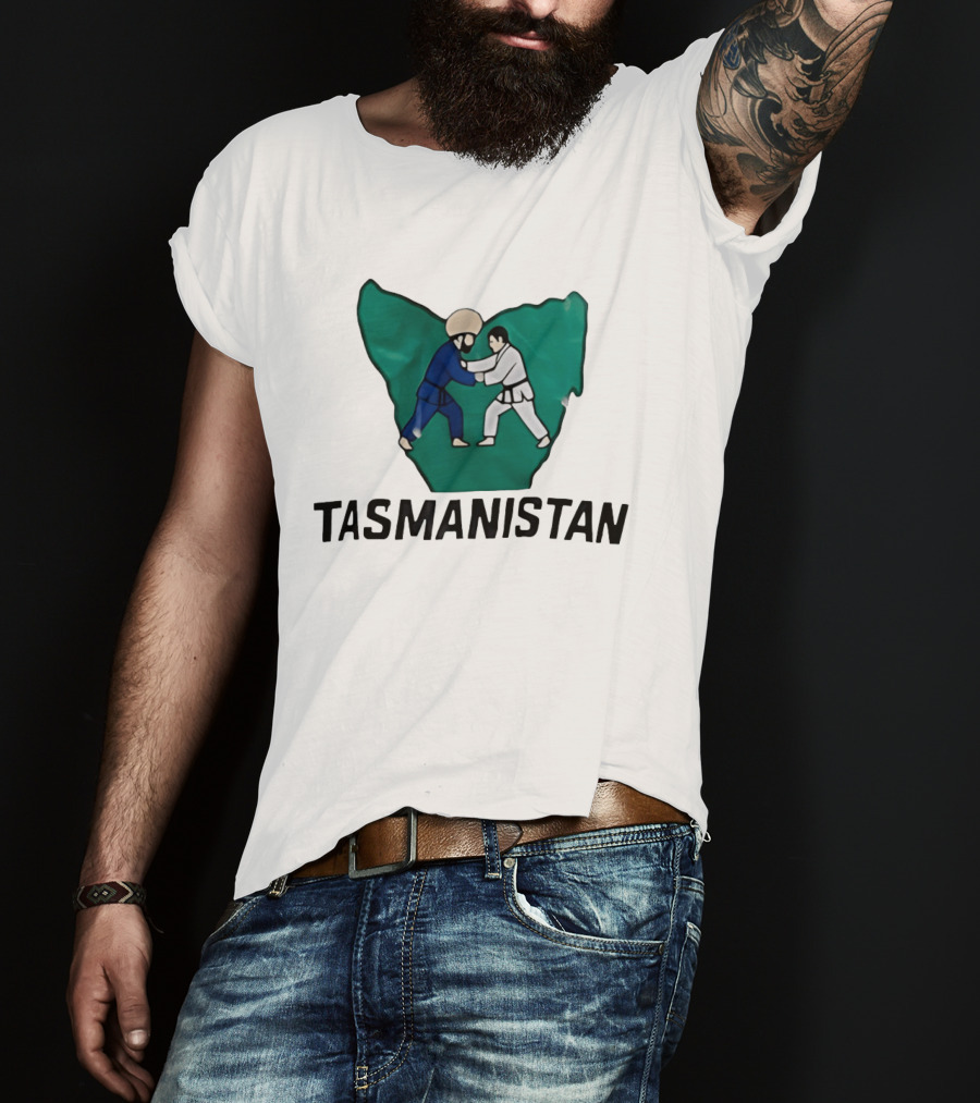 Tasmanistan Judo Cartoon Tasmania Map T-Shirt