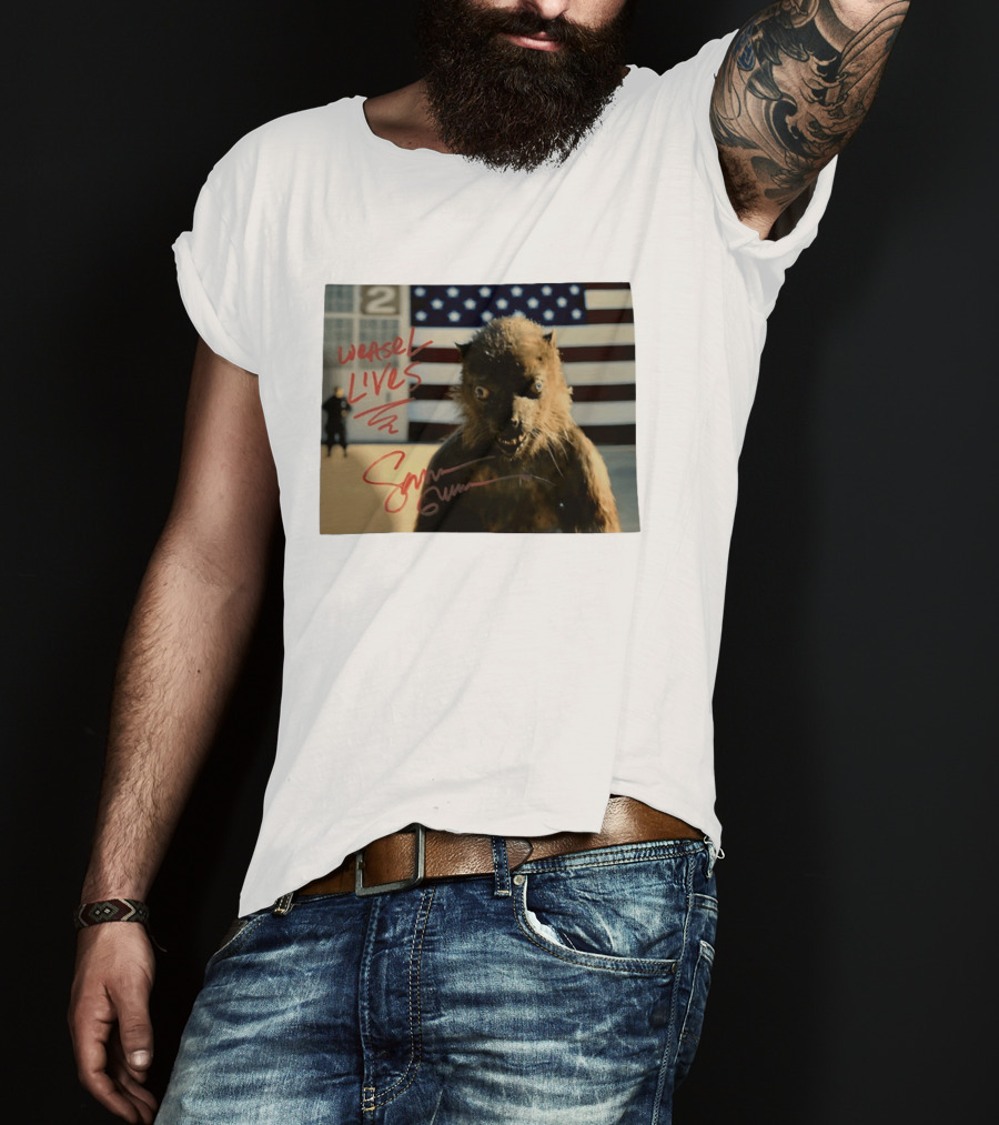 Weasel Lives The Suicide Squad American Flag Scene T-Shirt