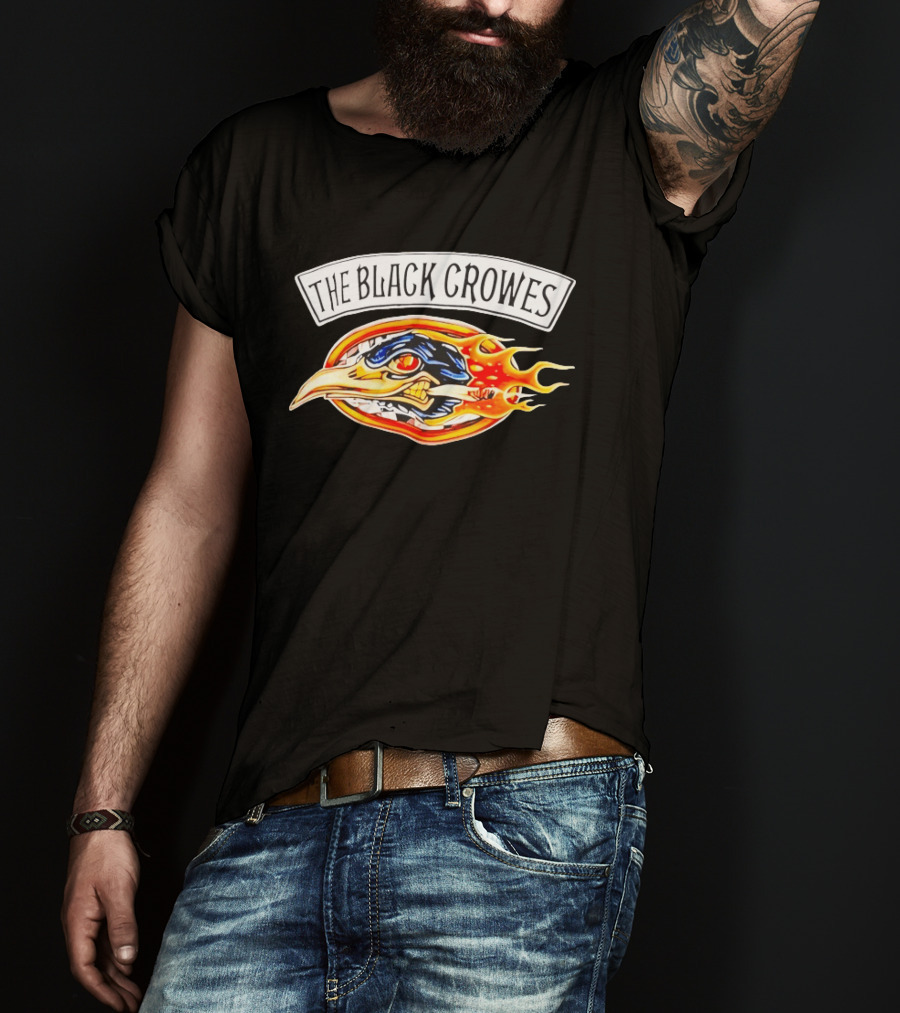 The Black Crowes 90s Flaming Crow Head T-Shirt