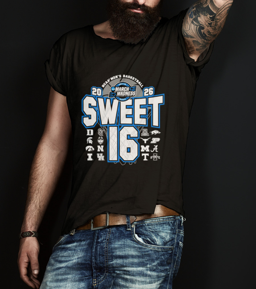 Houston Men's Basketball 2026 Sweet 16 College Teams Victory March Madness T-Shirt
