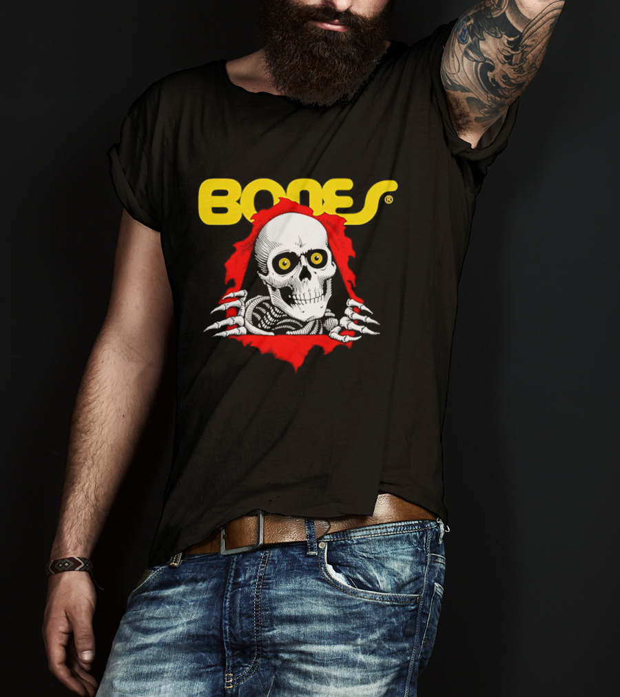 Bones Brigade Powell Peralta Ripper Skeleton Skull T-Shirt