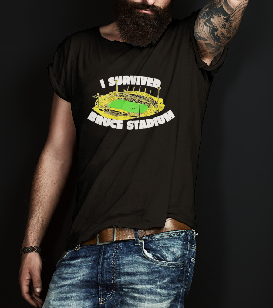 I Survived Bruce Stadium Nostalgic Experience At Iconic Canberra Venue T-Shirt