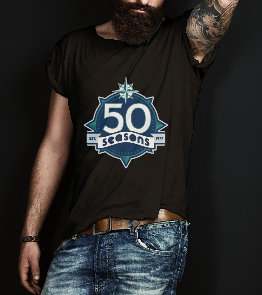 Cal Raleigh Seattle 50 Seasons Est. 1977 T-Shirt