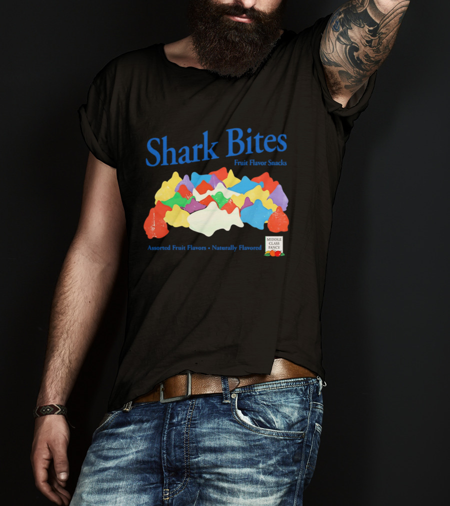 Shark Bites Fruit Flavor Snacks Assorted Fruit Flavors Naturally Flavored T-Shirt