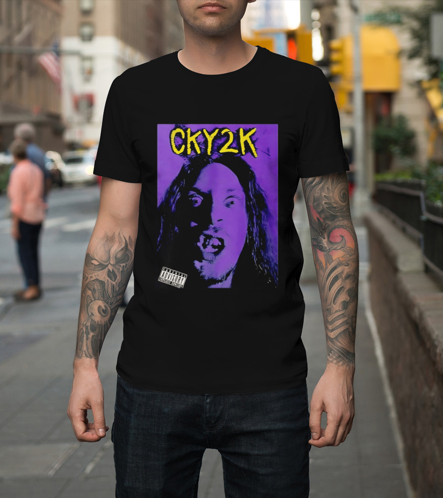 CKY2K Explicit Content Purple Portrait Bam Margera T-Shirt