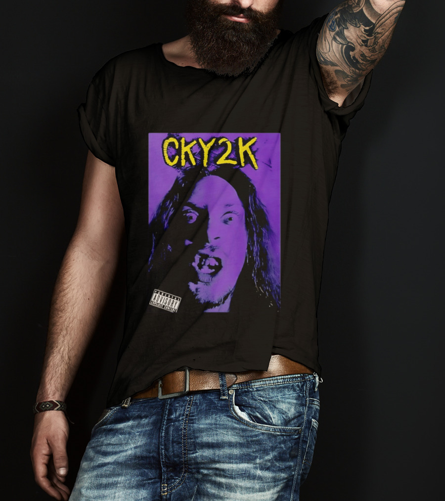 CKY2K Explicit Content Purple Portrait Bam Margera T-Shirt