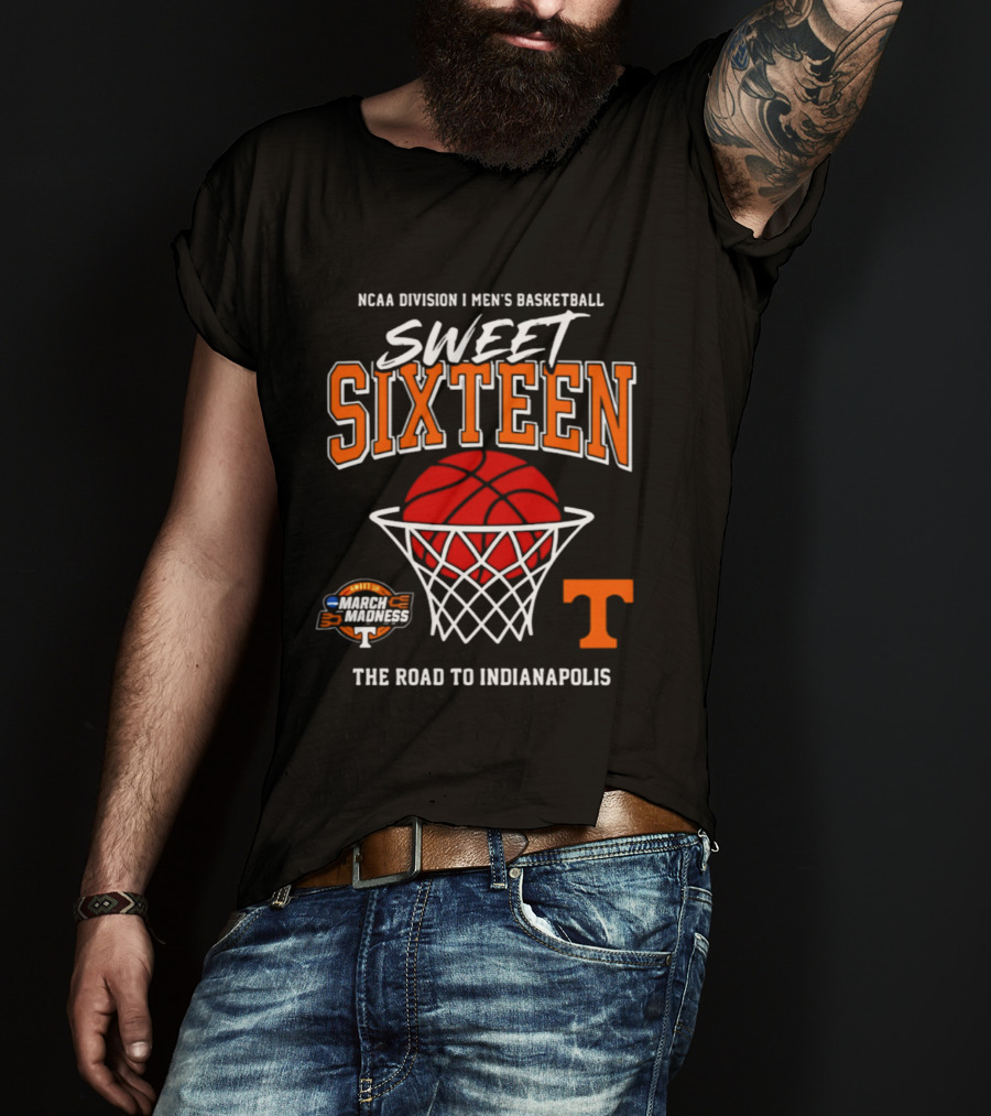 NCAA Division I Men's Basketball Sweet Sixteen March Madness The Road To Indianapolis T-Shirt