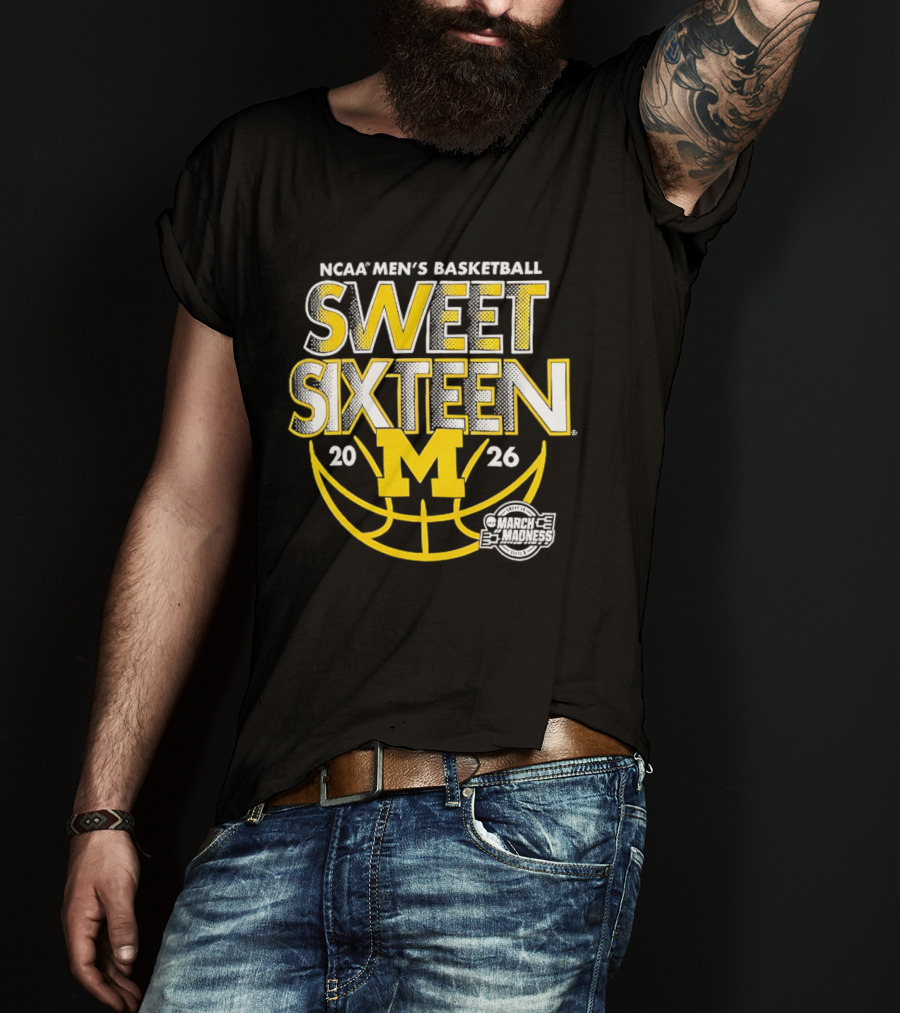 NCAA Men's Basketball Michigan Wolverines Sweet Sixteen 2026 T-Shirt
