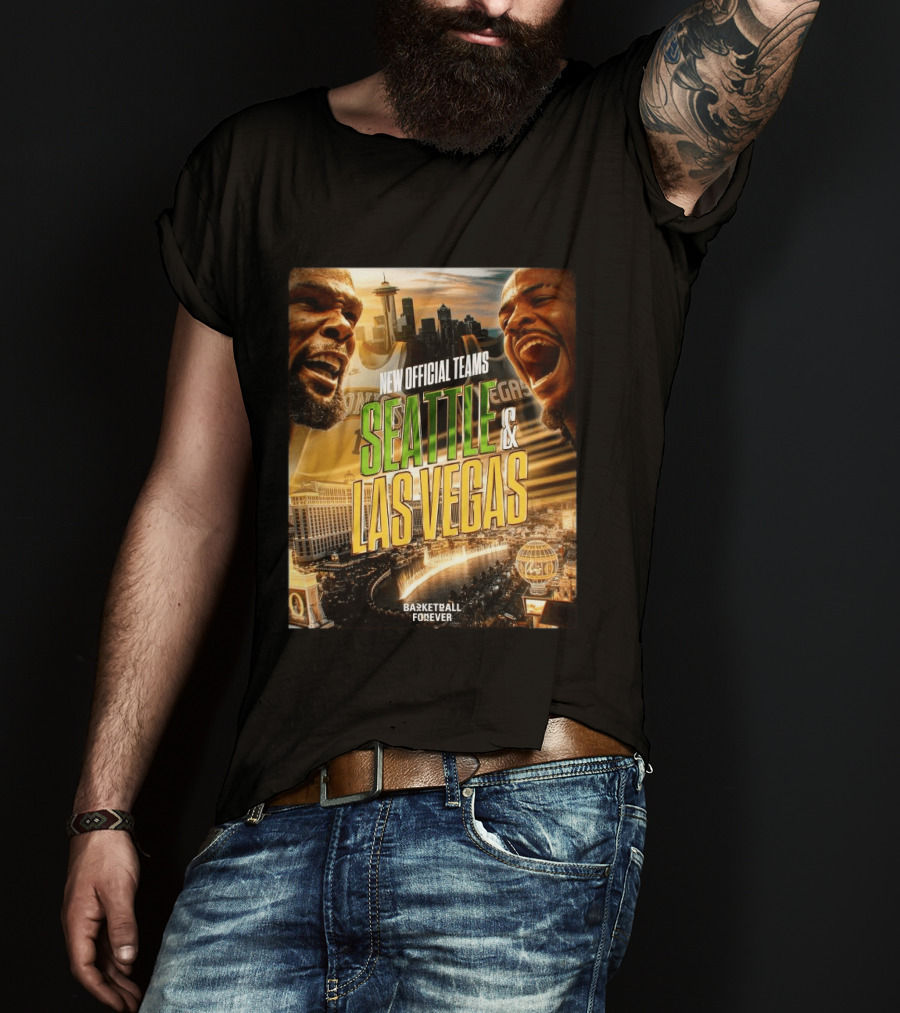 New Official Teams Seattle Las Vegas Basketball Forever 2026 T-Shirt