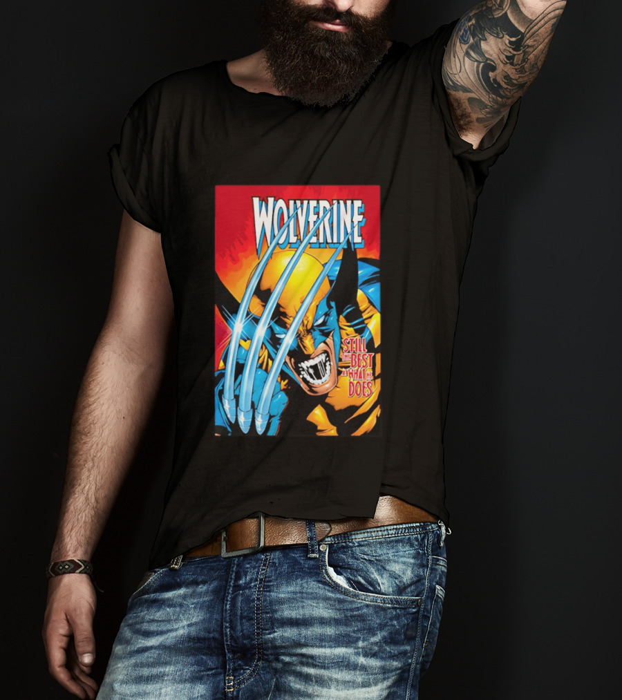 Wolverine Still The Best At What He Does Comic Style Claws Action T-Shirt