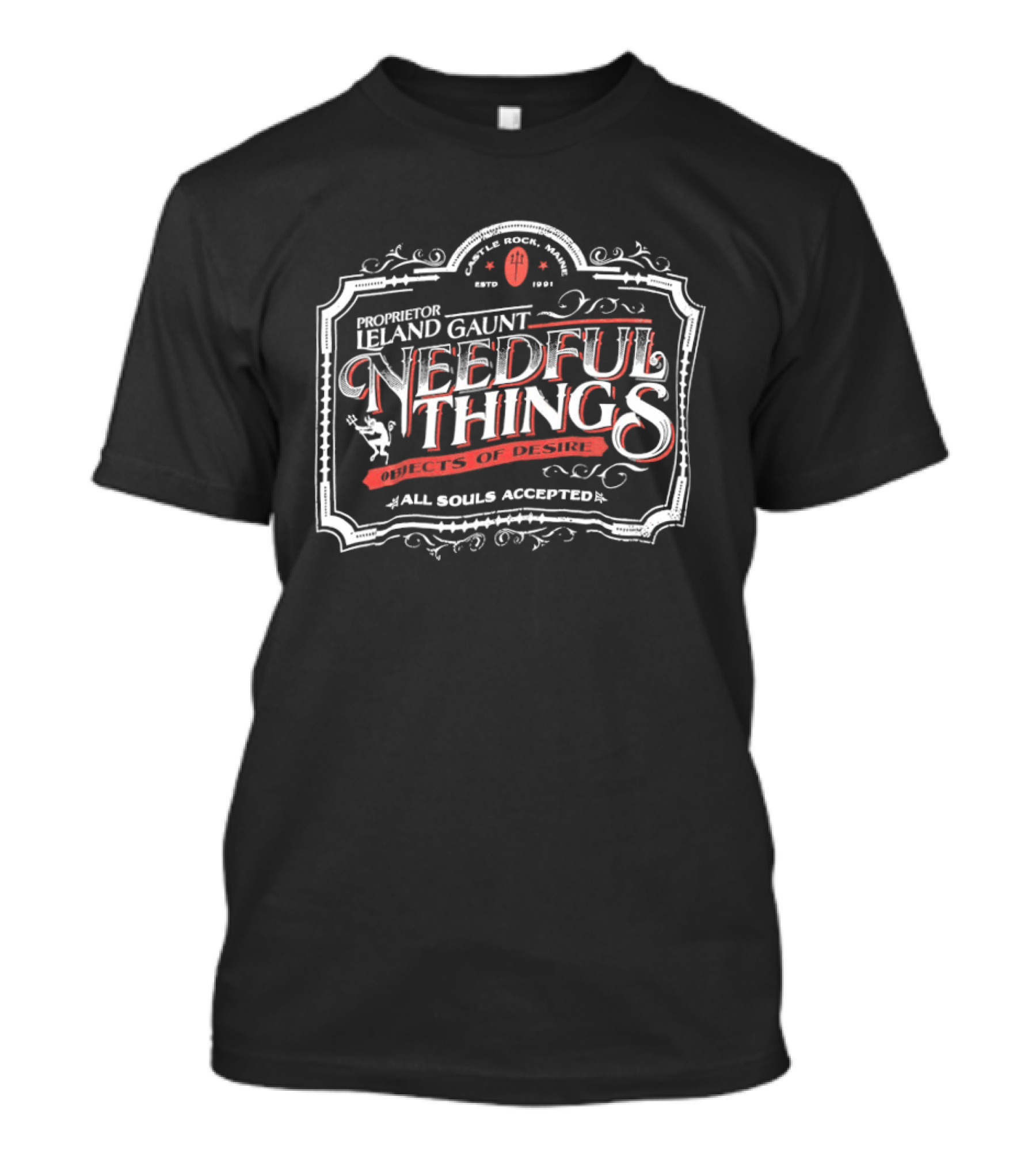Proprietor Leland Gaunt Needful Things All Souls Accepted T-Shirt