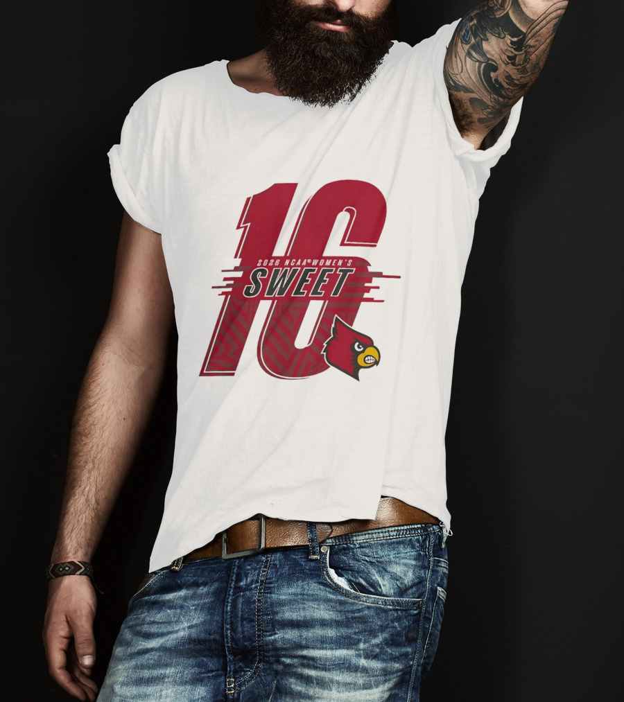 Louisville Cardinals Sweet Sixteen 2026 NCAA Women's Basketball T-Shirt