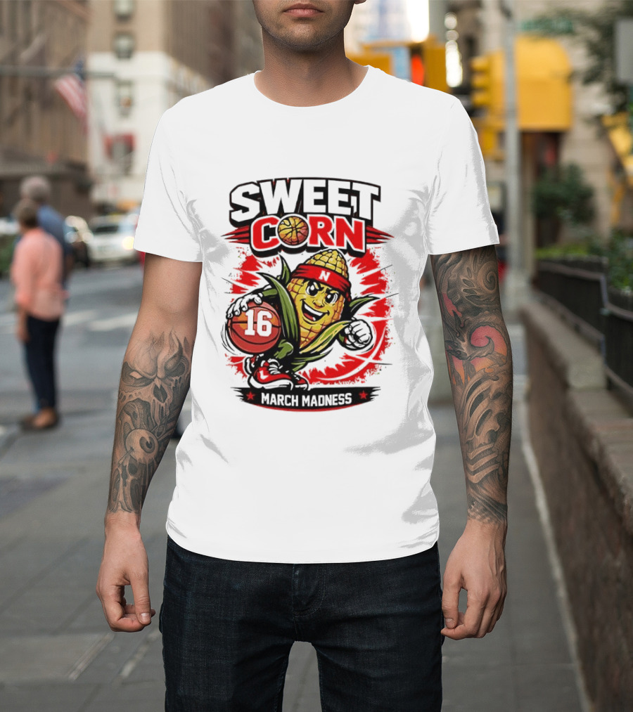 Nebraska Sweet Corn Basketball 16 March Madness T-Shirt