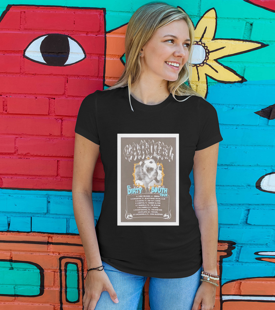 CARDIEL EL Dirty South Tour 2026 New Orleans Texas Atlanta Jacksonville Dates T-Shirt