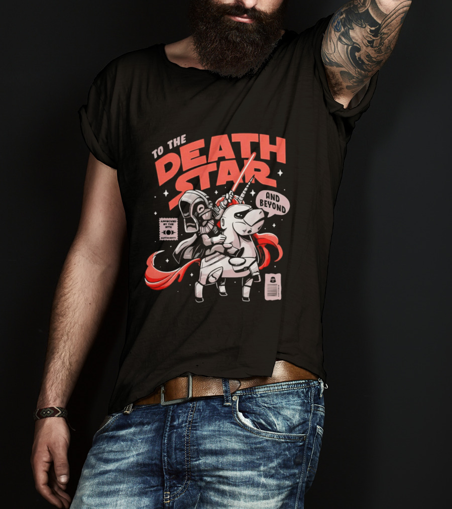 To The Death Star And Beyond Unicorn Wars T-Shirt