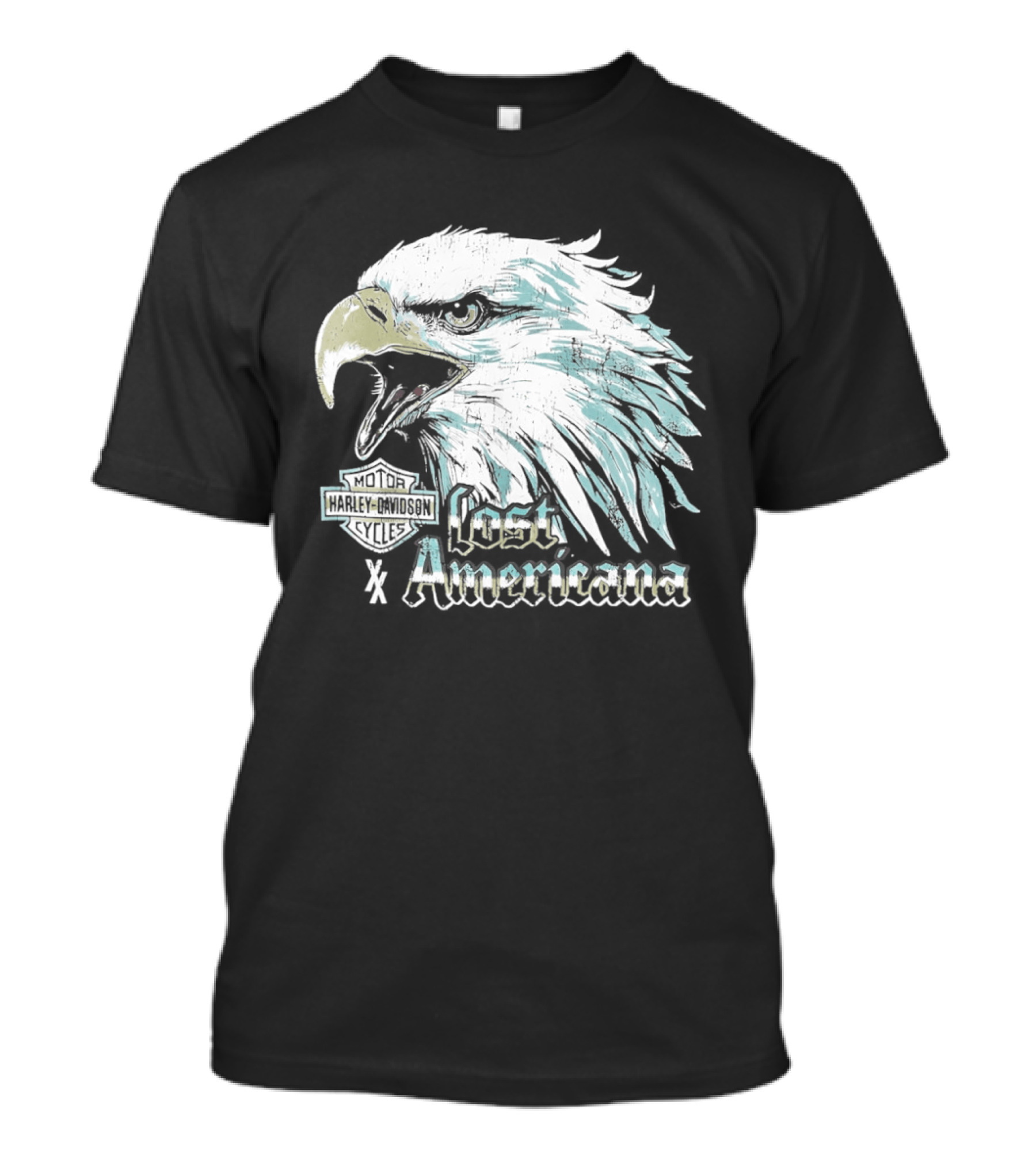 Machine Gun Kelly Harley Davidson Lost Americana Big Eagle Head T-Shirt