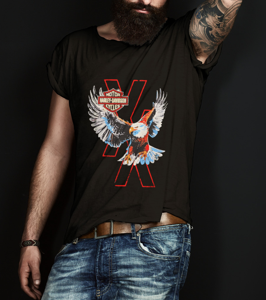 Machine Gun Kelly Harley Davidson X MGK Lost Americana Flying Eagle Cycles T-Shirt