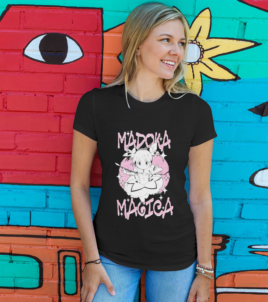 Madoka Magica Puella Magi Character Pink Tones T-Shirt