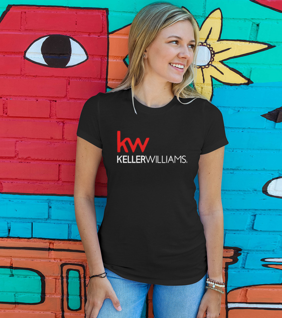 Keller Williams KW Full Mixed Red And White Vertical T-Shirt