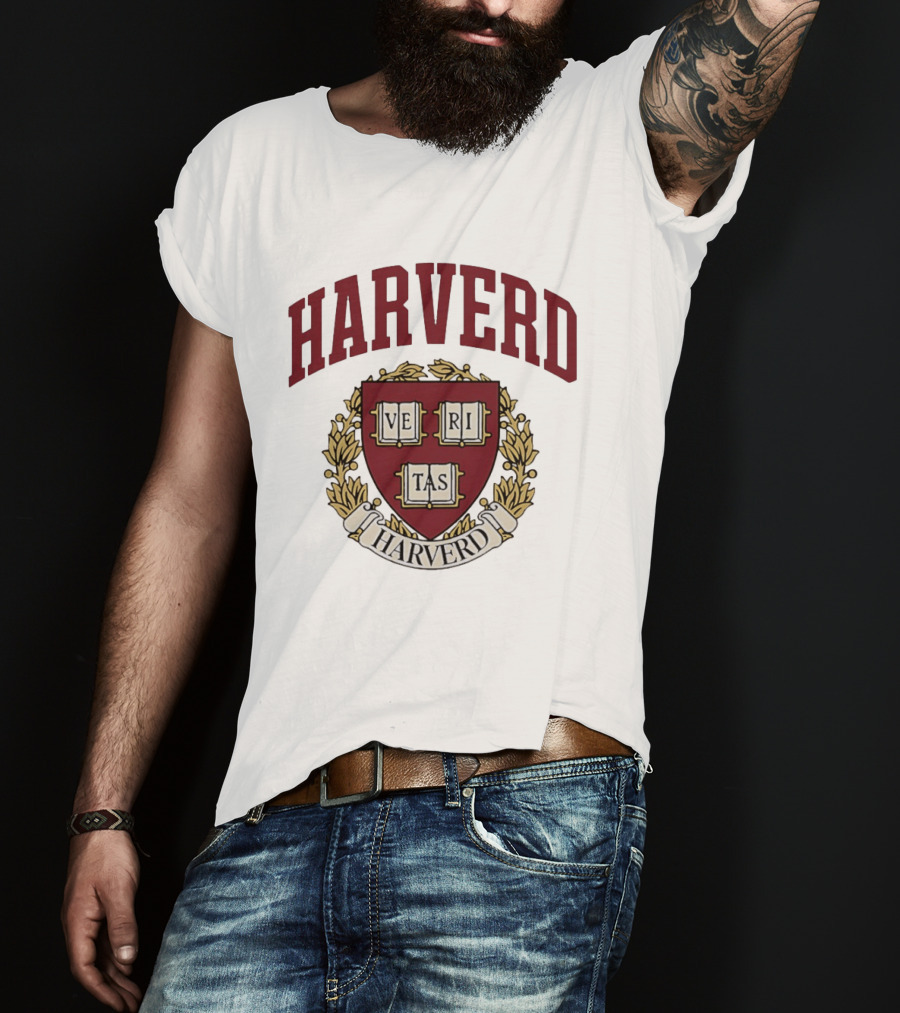 Harvard University Veritas Emblem Crest T-Shirt